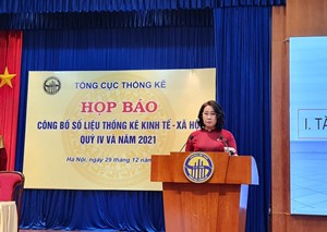 Công bố số liệu thống kê kinh tế - xã hội quý IV và năm 2021 GDP Việt Nam năm 2021 tăng 2,58%